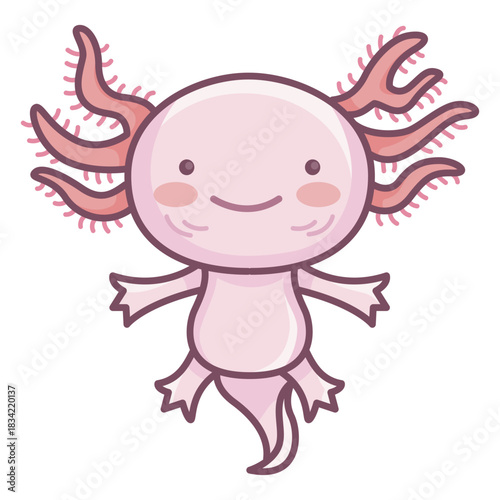 Cute axolotl character