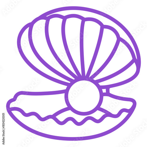 Oyster with pearl stroke