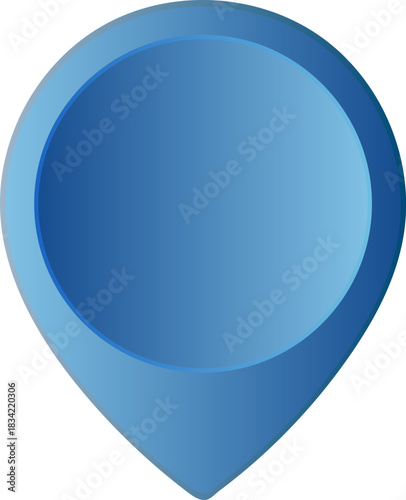 blue map pin location pointer icon glossy vector design