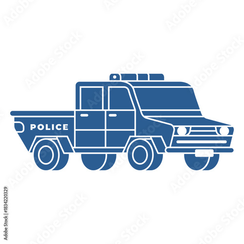 Police car blue