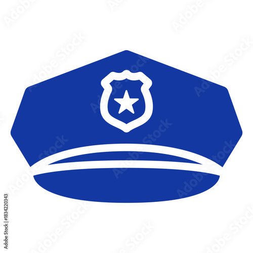 Police peak cap blue