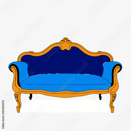 sofa isolated on white background, Eps 