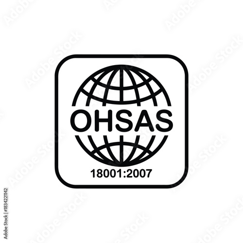 Ohsas 18001 2007 certification mark globe icon