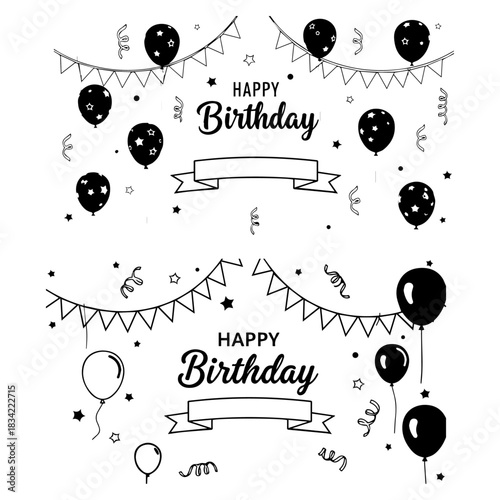 BIRTH DAY PARTY SILHOUETTE PACK