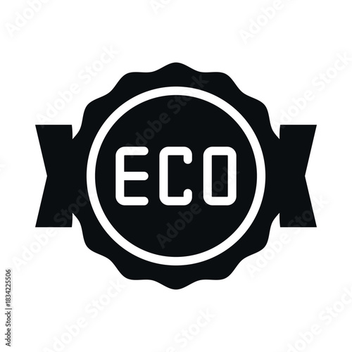 Eco badge sticker vector design for promoting environmental awareness and sustainability efforts anytime and anywhere