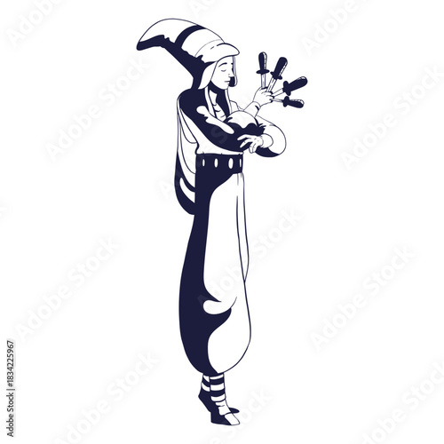 Knife thrower circus