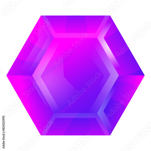 Hexagon purple crystal
