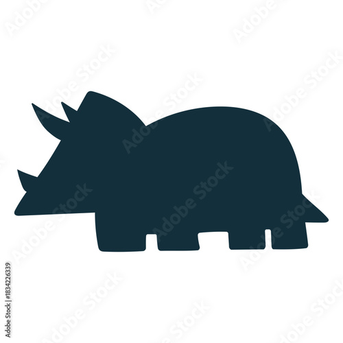 Triceratops dino silhouette