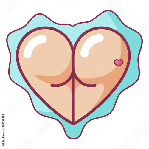 Valentine cute heart shape butt