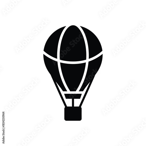 Hot air balloon icon airship aircraft