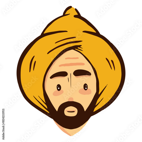 Arab man head turban