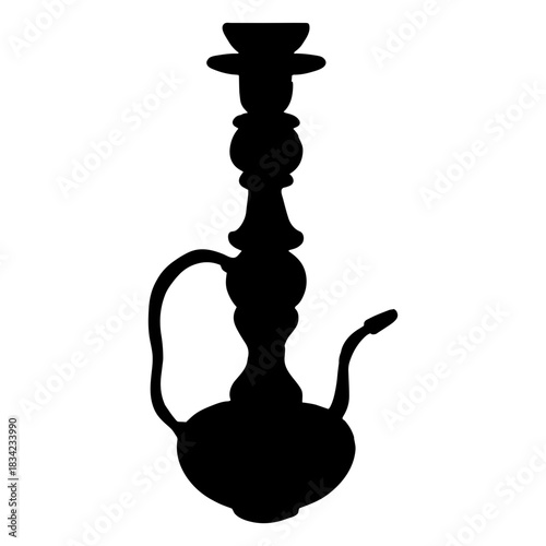 Arabic object hookah silhouette