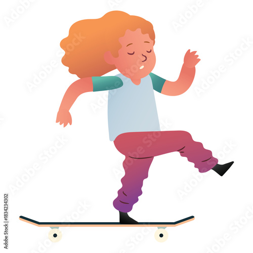 Girl skate character