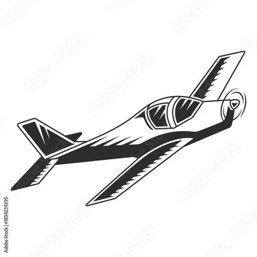 Modern light plane black and white
