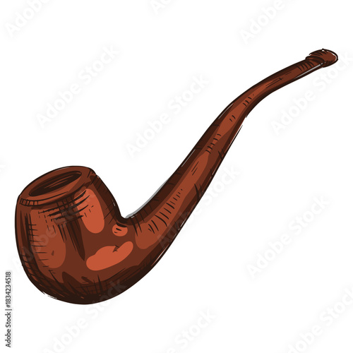 Smoking pipe illustration smoking pipe
