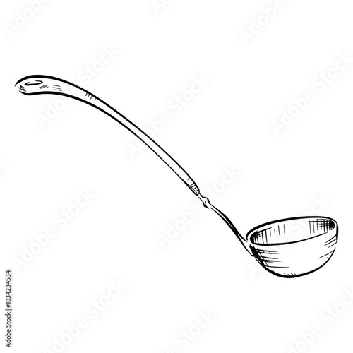 Steel ladle hand drawn