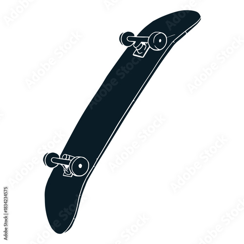 Upside down skateboard black