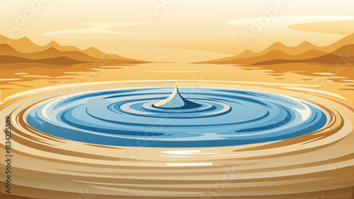 Gentle water ripples casting fluid reflections over a beige backdrop, forming a peaceful abstract texture. Soothing natural composition perfect for backgrounds, branding, and calming visual design