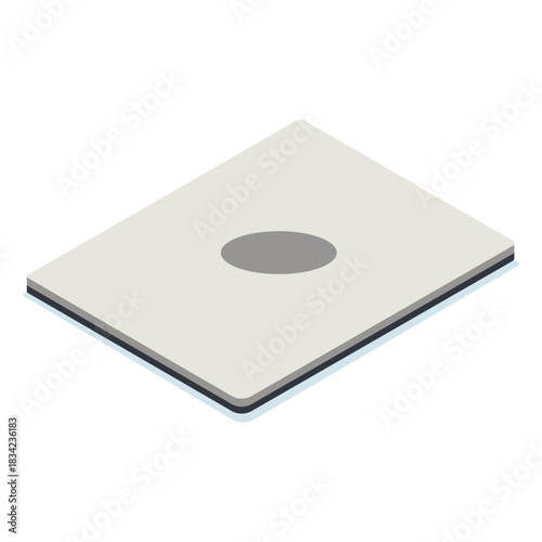 Closed laptop isometric