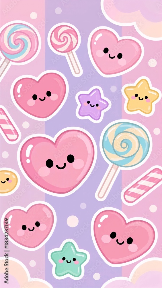 Fototapeta premium children's Valentine's Day card