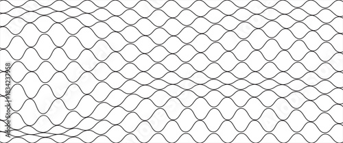 Mesh texture for fishing nets. Seamless pattern for sportswear or soccer goal, volleyball net, basketball hoop, hockey, athletics. Abstract net background for sports vector illustration