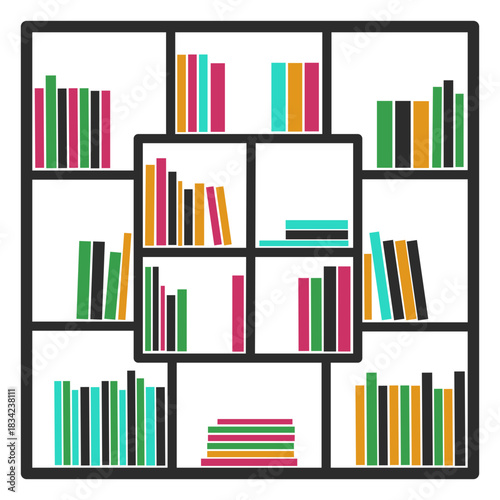 Bookshelves color square