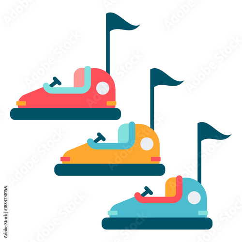 Carnival bumper cars color