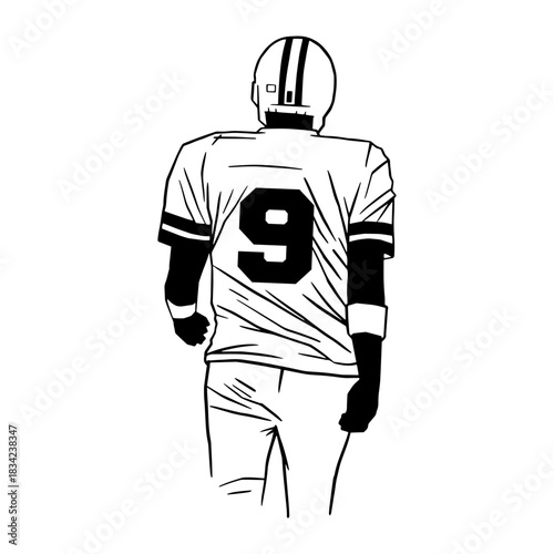 Football player stroke football