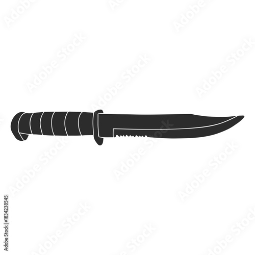 Knife combat silhouette