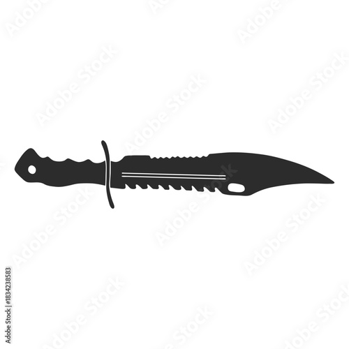 Knife hunter silhouette