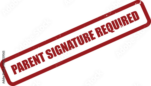 A red administered stamp on a white backdrop shows approval with worn texture