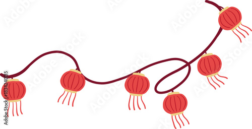 Red Chinese Lantern String Lights Decoration