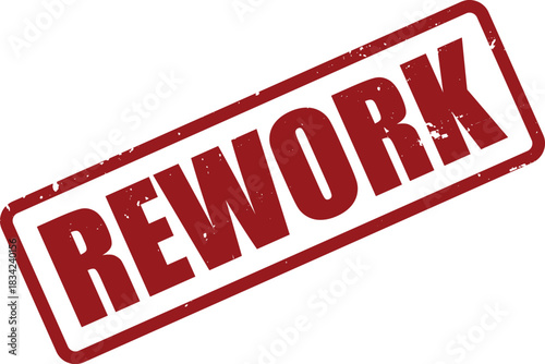 Distressed invoice stamp is shown in red with slight rotation on a white background