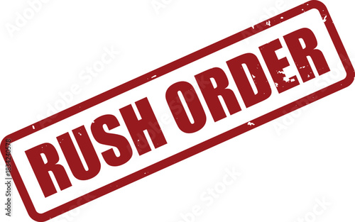 Red handmade stamp on a white background conveys authenticity and artisanal quality clearly