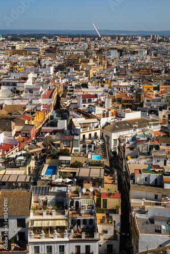 scenes of the medieval city of Seville spain