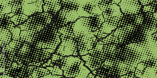 Minimalist Abstract Green Grunge Texture with ground cracks For Banner, Cover, and Flyer. vector illustration