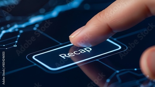 Recap Button: Close-Up Shot of Finger Pressing 