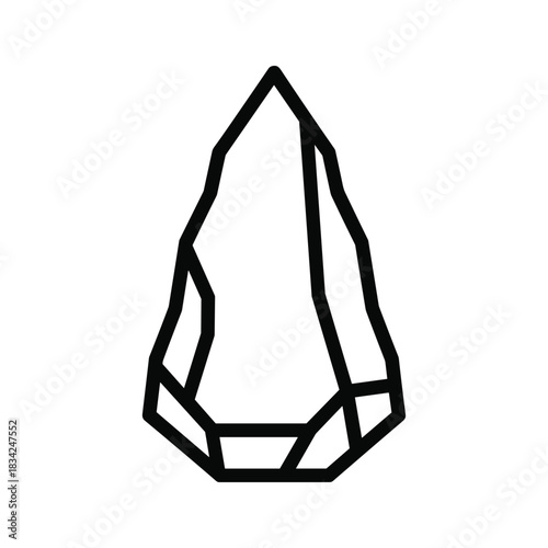 Primitive Stone Tool Icon