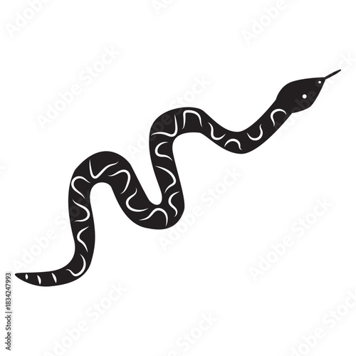 Simple snake silhouette
