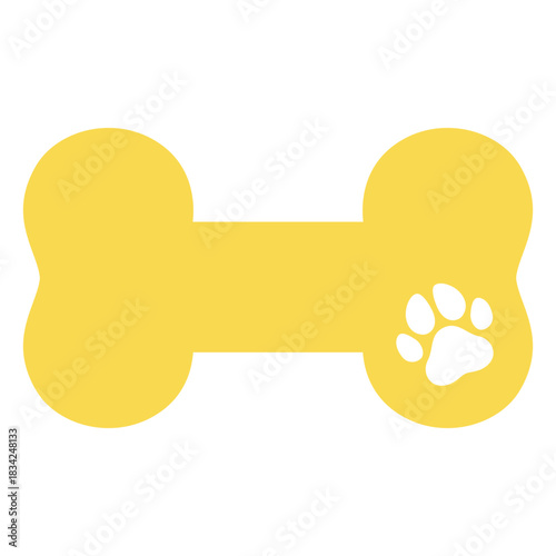 Bone dog footprint flat