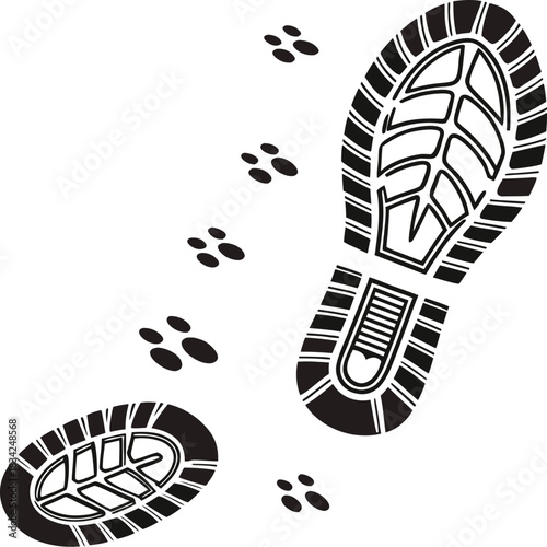 foot prints vector
