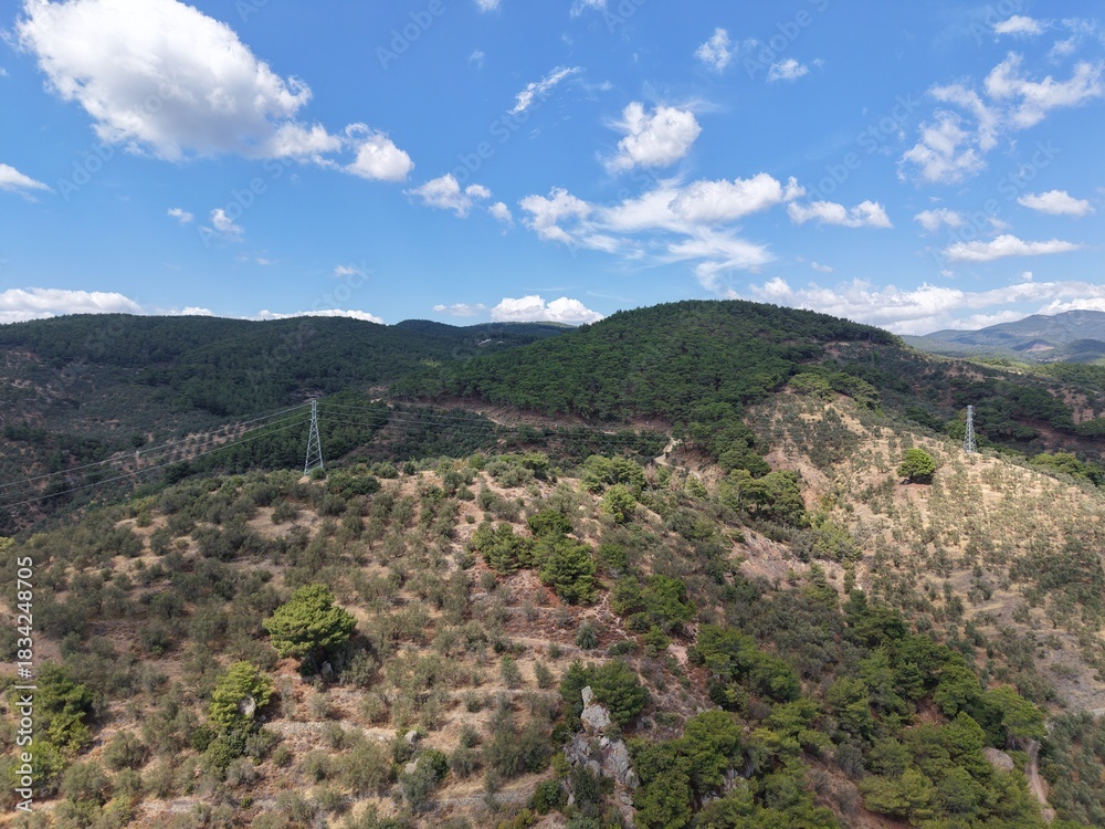 Fototapeta premium Aerial view of beautiful landscape