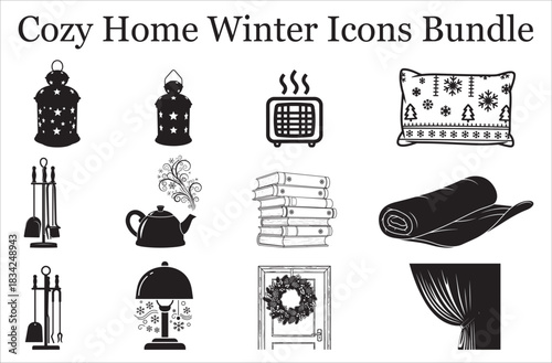 Cozy Home Winter Icons Bundle