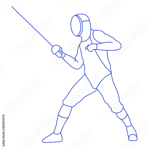 Male fencer stroke