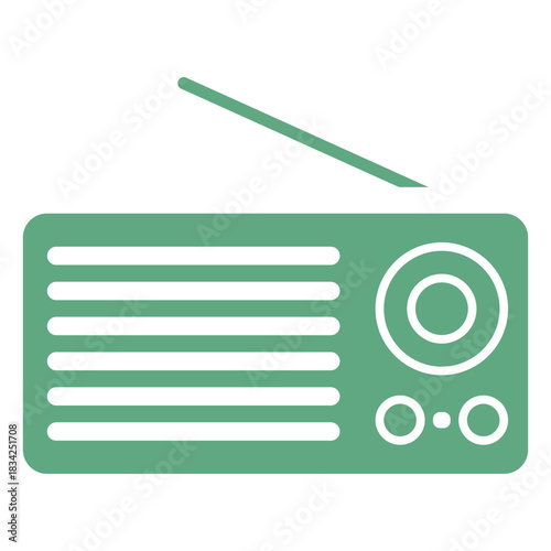 Portable radio flat green