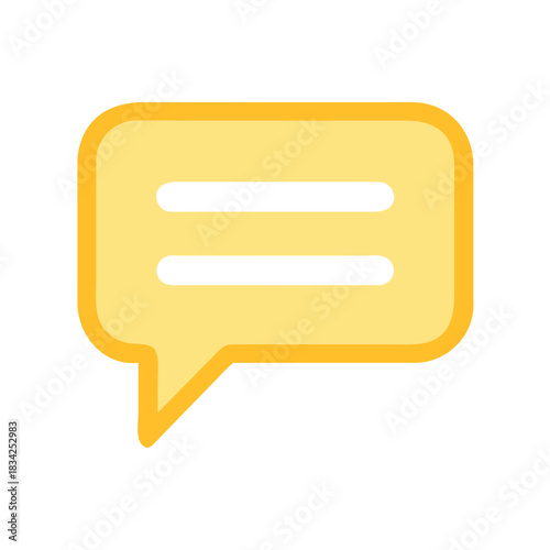 Minimal modern speech bubble icon, clean vector,
