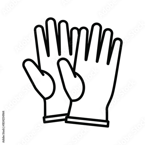 Pair of Protective Gloves Outline Icon