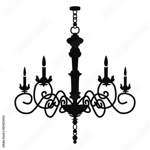 Chandelier simple four candles