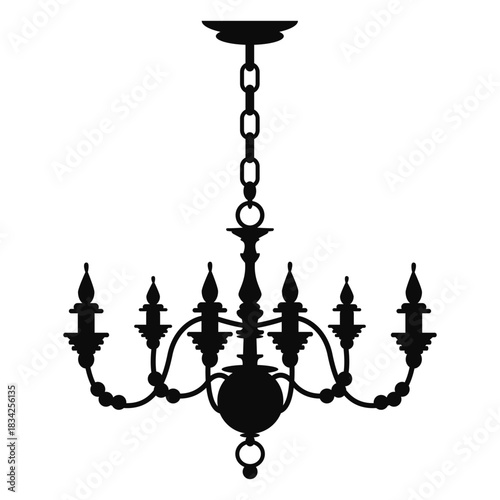 Chandelier simple one row