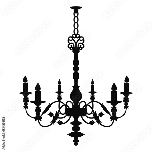 Chandelier simple six candles